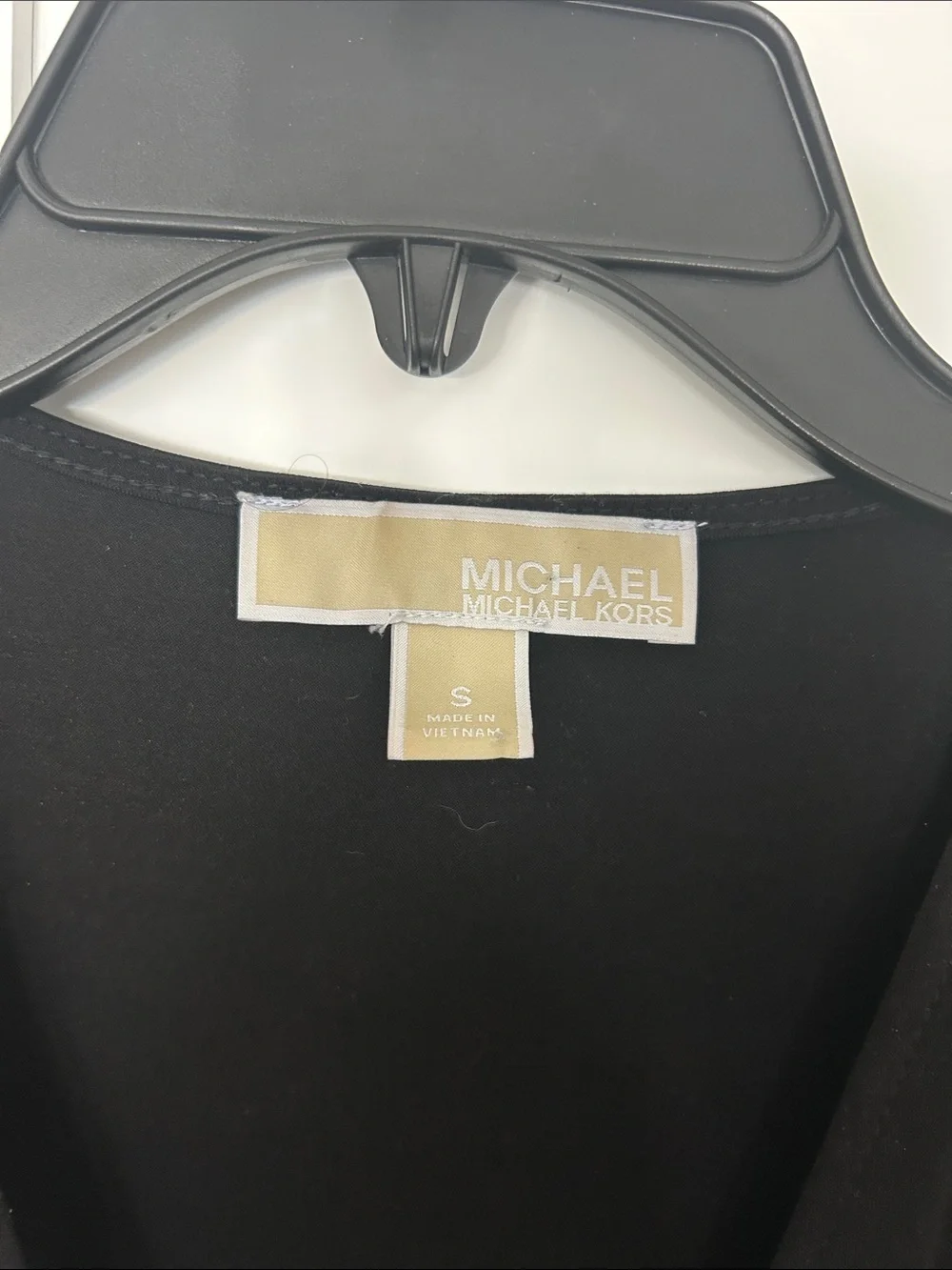 Michael Kors Black Wrap Dress with Side Tie Detail
